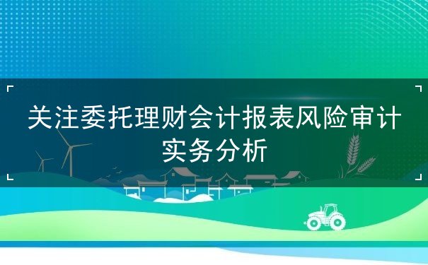 關(guān)注委托理財(cái)會(huì)計(jì)報(bào)表風(fēng)險(xiǎn)審計(jì)實(shí)務(wù)分析