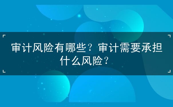 審計風險有哪些