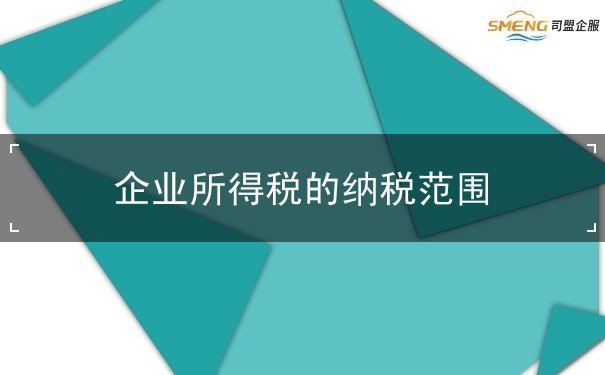 企業(yè)所得稅的納稅范圍