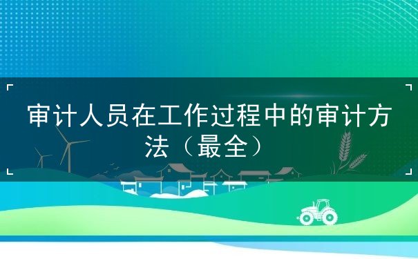 審計(jì)人員在工作過程中的審計(jì)方法（最全）