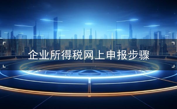 企業(yè)所得稅網(wǎng)上申報步驟