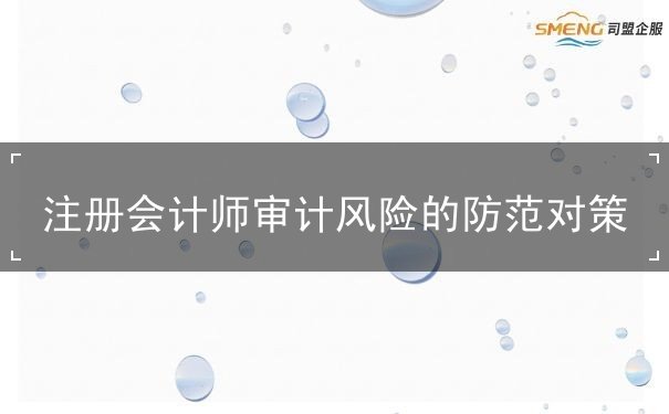 注冊會計(jì)師審計(jì)風(fēng)險的防范對策