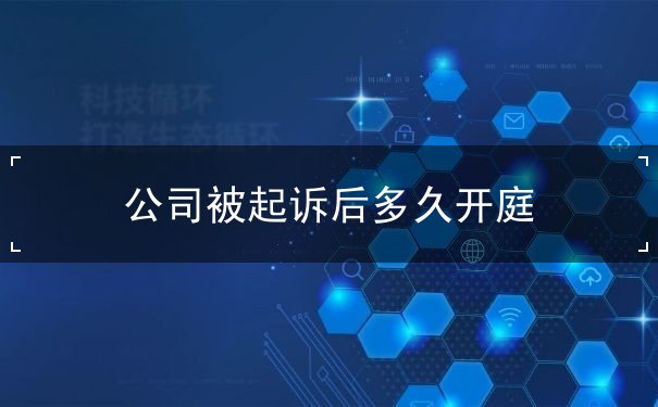 公司被起訴后多久開庭