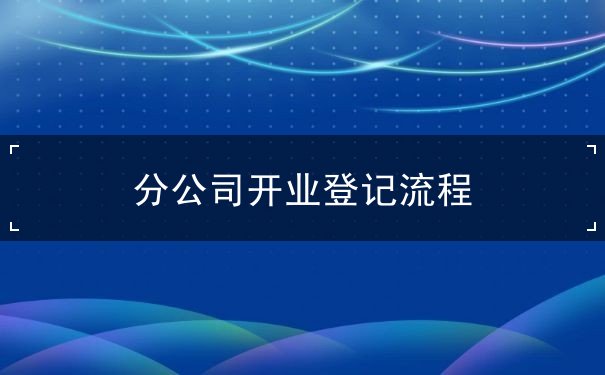分公司開業(yè)登記
